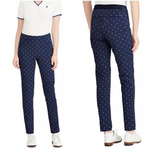 RLX Ralph Lauren Golf Pants Blue Print Stretch Ankle Slim Performance